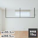 森田アルミ工業 天井付け物干し kacu カク E字Lサイズ ブラック W2885×H953 KAC289E-BK 室内 物干し 省スペース タオル掛け 天井つり シンプル【送料無料】