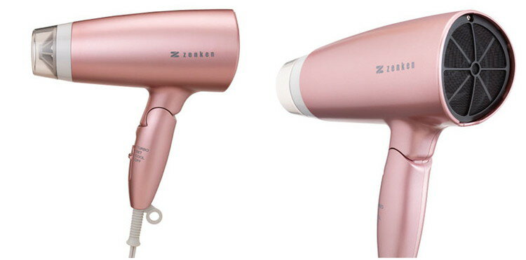 ゼンケン 電磁波低減ヘアケアドライヤー ピンク ZD-750P 低温風 遠赤外線 しっとり...