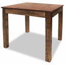 vidaXL ダイニングテーブル 混合再生木材 82x80x76cm家具 テーブル キッチン・ダイニングルームテーブル(代引不可)