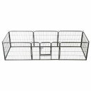 vidaXL 犬用プレイサークル パネル8枚 スチール製 80×60cm ブラック動物&ペット用品 ペット用品 犬用品 犬小屋・ドッグラン(代引不可)