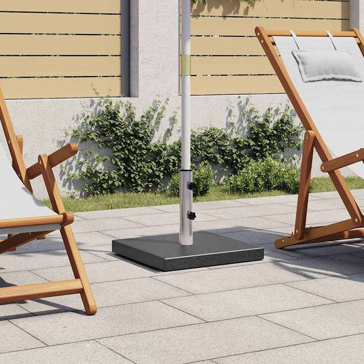 vidaXL パラソルベース 花こう岩 角型 28,5kg ブラックホーム&ガーデン 芝&ガーデン アウトドアリビン..