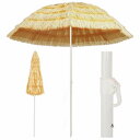 vidaXL ビーチパラソル ナチュラル 240cm ハワイスタイルホーム&ガーデン 芝&ガーデン アウトドアリビング 屋外用傘・サンシェード(代引不可)【送料...
