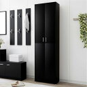 vidaXL 玄関用ワードローブ ブラック 55x25x189cm エンジニアリングウッド家具 キャビネット&収納 戸棚・ワードローブ(代引不可)