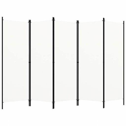 vidaXL 間仕切り 5枚パネル り ホワイト 250x180cm家具 間仕切り(代引不可) vidaXL 間仕切り 5枚パネル り ホワイト 250x180cm家具 間仕切り(代引不可)