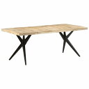 vidaXL ダイニングテーブル 200x90x76cm マンゴーウッド (粗目)家具 テーブル キッチン・ダイニングルームテーブル(代引不可)