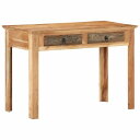 vidaXL デスク 110x50x75cm 再生無垢材家具 オフィス家具 デスク(代引不可)(3)
