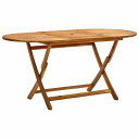 vidaXL 折りたたみガーデンテーブル 160x85x75cm アカシア無垢材家具 アウトドア家具 アウトドアテーブル(代引不可)