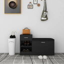 vidaXL シューズベンチ ブラック 94.5x31x57cm エンジニアリングウッドホーム&ガーデン 家事用品 収納&オーガナイザー 衣類・ワードローブ収納 シューズラック・整理収納(代引不可)
