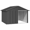 vidaXL 犬小屋 アントラシート 116.5x103x81.5 cm 亜鉛メッキ鋼動物&ペット用品 ペット用品 犬用品 ドッグハウス(代引不可)