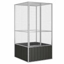 vidaXL バードケージ アントラシート 111x107x211.5 cm 亜鉛メッキ鋼動物&ペット用品 ペット用品 鳥用品 取りかご・スタンド(代引不可)