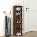 vidaXL シューズラック ブラウンオーク 27.5x27x102cm エンジニアリングウッドホーム&ガーデン 家事用品 収納&オーガナイザー 衣類・ワードローブ収納 シューズラック・整理収納(代引不可)