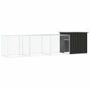 vidaXL チキンケージ アントラシート 400x91x100 cm 亜鉛メッキ鋼動物&ペット用品 ペット用品 小動物用品 小動物 飼育・ケージ(代引不可)