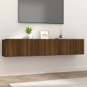 vidaXL テレビキャビネット 2点 ブラウンオーク 80x30x30 cm エンジニアリングウッド家具 AVラック・テレビ台(代引不可)