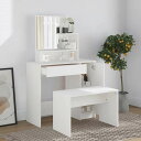 vidaXL ドレッシングテーブルセット ホワイト 86.5x35x136cm家具 キャビネット&収納 洗面・化粧台ユニット 寝室用化粧用テーブル(代引不可)