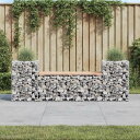 vidaXL ガーデンベンチ 蛇籠デザイン 183x41x60.5 cm ダグラス無垢材家具 アウトドア家具 屋外椅子 アウトドアベンチ(代引不可)