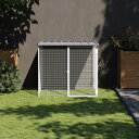 vidaXL 屋根付きチキンケージ ライトグレー 103x98x90 cm 亜鉛メッキ鋼動物&ペット用品 ペット用品 小動物用品 小動物 飼育・ケージ(代引不可)