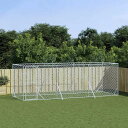 vidaXL 屋外用犬小屋 シルバー 6x2x2m 亜鉛メッキ鋼製動物&ペット用品 ペット用品 犬用品 犬小屋・ドッグラン(代引不可)