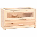 vidaXL ハムスターケージ 60x30x35cm モミ無垢材動物&ペット用品 ペット用品 小動物用品 小動物 飼育・ケージ(代引不可)