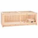 vidaXL ハムスターケージ 104x52x38cm モミ無垢材動物&ペット用品 ペット用品 小動物用品 小動物 飼育・ケージ(代引不可)