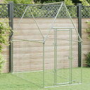 vidaXL 鶏小屋 シルバー 200x100x190 cm 亜鉛メッキ鋼動物&ペット用品 ペット用品 小動物用品 小動物 飼育・ケージ(代引不可)
