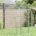 vidaXL 鶏小屋 シルバー 200x105x182 cm 亜鉛メッキ鋼動物&ペット用品 ペット用品 小動物用品 小動物 飼育・ケージ(代引不可)