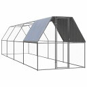 vidaXL 鶏小屋 2x8x2m 亜鉛メッキ鋼製動物&ペット用品 ペット用品 小動物用品 小動物 飼育・ケージ(代引不可)【送料無料】(4)