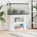 vidaXL 水槽スタンド ホワイト 80x35x60 cm エンジニアリングウッドAnimals & Pet Suppliesペット用品魚用品Aquarium Stands(代引不可)