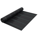 vidaXL 防草シート 2×150m ブラック PP 芝 ガーデン ガーデニング 園芸用シート(代引不可)【送料無料】