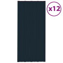vidaXL ルーフパネル 12点 亜鉛メッキ鋼 アントラシート 100×45cm ハードウェア 建築資材 屋根(代引不可)【送料無料】