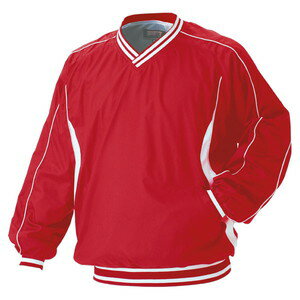 ZETT（ゼット） BOV300 長袖Vネックジャンパー（高校野球ルール対応品） 6411 レッド×ホワイト XO【送..