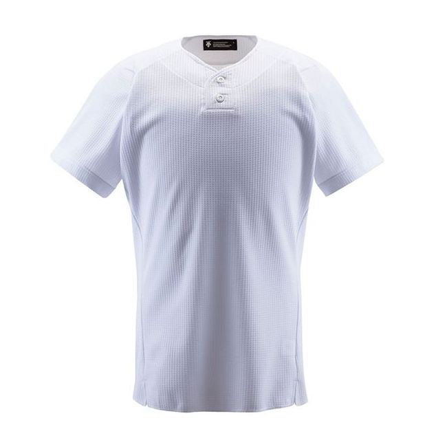 デサント(DESCENTE) ユニフォームシャツ ハーフボタンシャツ DB1012 カラー Sホワイト サイズ XO【送料無料】