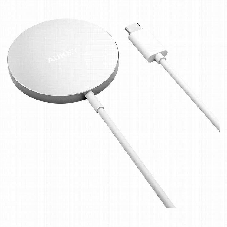 オーキー ワイヤレス充電器 MagSafe対応 Aircore 10W ホワイト LC-A1S-WT(代引不可)