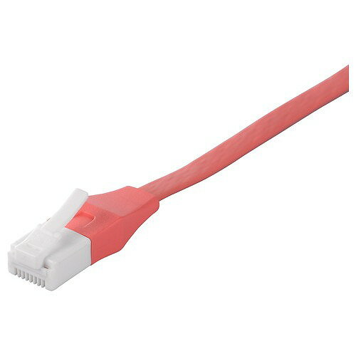 BUFFALO ツメの折れないLANケーブル カテゴリー6 ストレート フラット 1m ピンク BSLS6FU10PK2(代引不可)