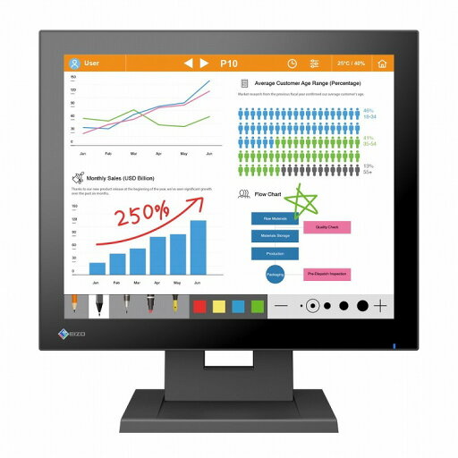 EIZO (DuraVision)17インチカラー液晶モニター(1280x1024/DisplayPort(HDCP 1.3)、HDMI(HDCP 1.4)、D-Sub 15ピン(ミニ)/ブラック) FDS1783T-TBK(代引不可)【送料無料】 EIZO (DuraVision)17インチカラー液晶モニター(1280x1024/DisplayPort(HDCP 1.3)、HDMI(HDCP 1.4)、D-Sub 15ピン(ミニ)/ブラック) FDS1783T-TBK(代引不可)【送料無料】
