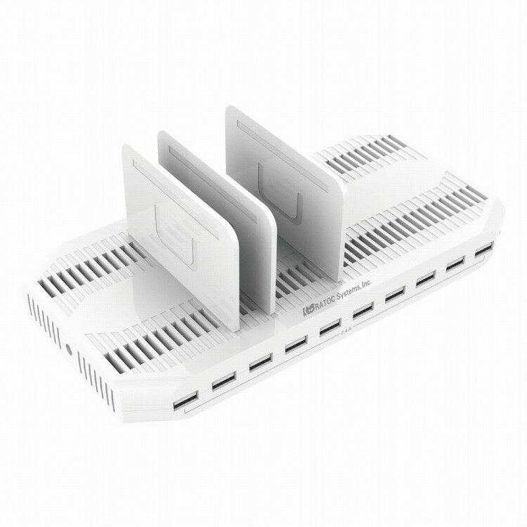 ラトックシステム USB充電ステーション 10ポート RS-USBCS10(代引不可)【送料無料】