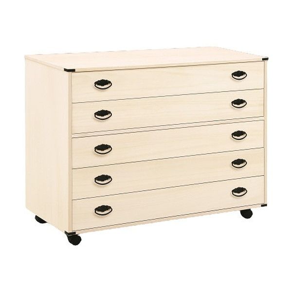 日本製 桐チェスト 桐 チェスト 5段 シンプル 国産 ナチュラル 薄茶 和室 五段 衣類収納 収納棚(代引不可)【送料無料】