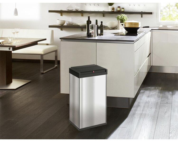 オールステンレス HAILO ハイロ ゴミ箱 ドイツ製 ニュービッグボックス 40L ふた付き 分別ゴミ箱 ダストボックス スリム ポリ袋 コンパクト キッチン シンプル おすすめ(代引不可)【送料無料】