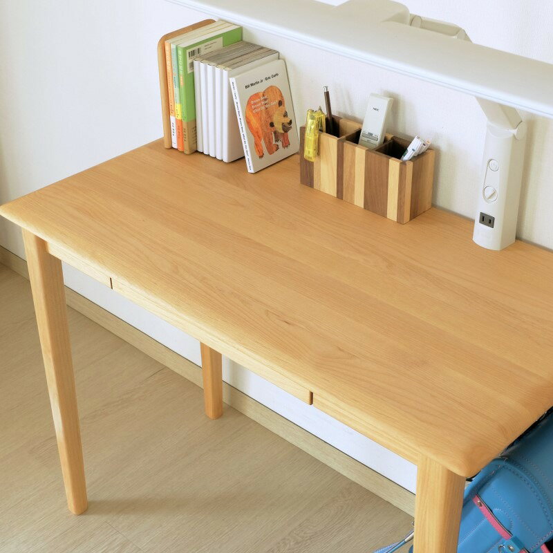 一生紀 デスク 学習机 幅100 リビング学習 ダイニング学習 アルダー無垢材 北欧 木製 キッズデスク 子供部屋 ナチュラル コンパクト 勉強机 新学期 1年生 入学祝い 子供 ISSEIKI ERIS KIDS(代引不可)【送料無料】 [2]