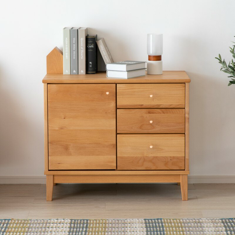 一生紀 キャビネット 幅80 FORTO 完成品 フォルト アルダー無垢材 ルーター収納 モデム収納 リビングボード オイル仕上げ 脚付き タンス 箪笥 扉 収納 天然木 無垢 北欧 ISSEIKI おしゃれ(代引不可)【送料無料】