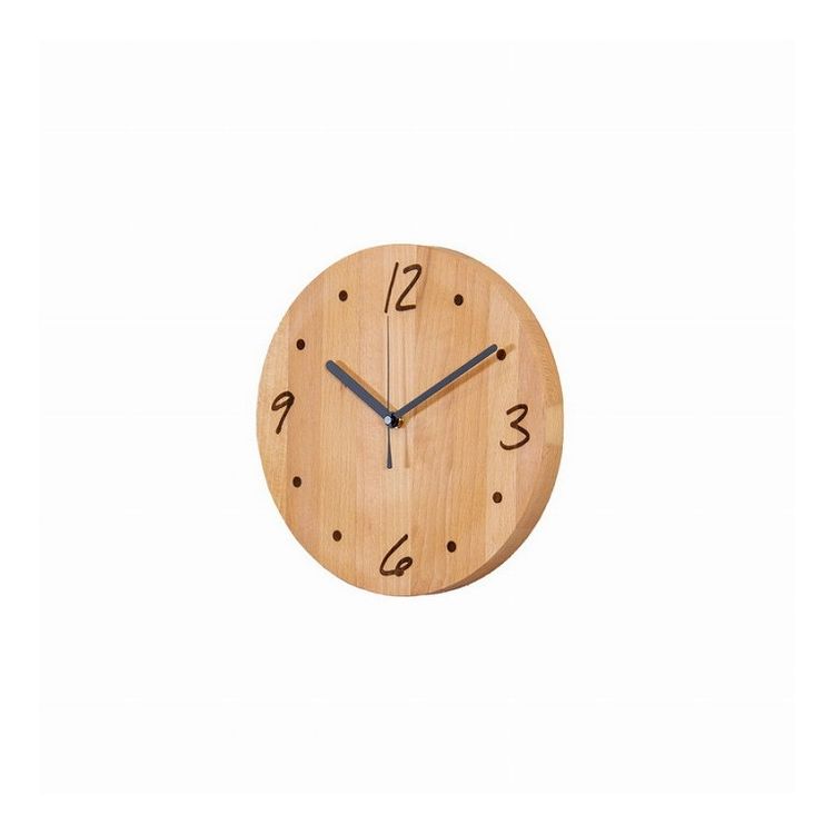 Latree(ラトレ) TIMEシリーズ 無垢のウォールクロック 丸 moji ビーチ材 高級感 飛騨家具 株式会社HIDAKAGU【送料無料】 [2]