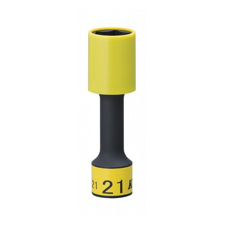【商品詳細】●差込角(sq.)：12.7●六角サイズ(S：mm)：21●ソケット部外径(D1：mm)：28.9●ガードを外したソケット部外径(D2：mm)：27.5●差し込み部外径(D3：mm)：25●六角側深さ(H：mm)：27.2●四角側深さ(l：mm)：18●全長(L1：mm)：101.2●ガードを外した全長(L2：mm)：100●質量(g)：193●自動車ホイールナットの緩め・締めに使用する専用ソケット。●ホイールが傷つきにくい樹脂製ガード付き。●サイズはカラーで識別が容易。●ソケット中央部のくびれによるトーション効果により耐久性アップ。●芯ぶれしにくくホイールにも干渉しにくい全長。●口径底部には化粧ナットにやさしいゴムクッション付き。※ソケットとガードは消耗品です。磨耗など異常が認められたら、新しいものと交換してください。※自動車のホイールナット以外に使用しないで下さい。※本製品は薄肉設計の為、使い方によっては割れることがあります。【代引きについて】こちらの商品は、代引きでの出荷は受け付けておりません。【送料について】北海道、沖縄、離島は送料を頂きます。