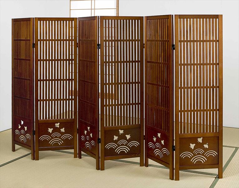 格子スクリーン　6連　H140cm RR-41406(代引不可)【送料無料】