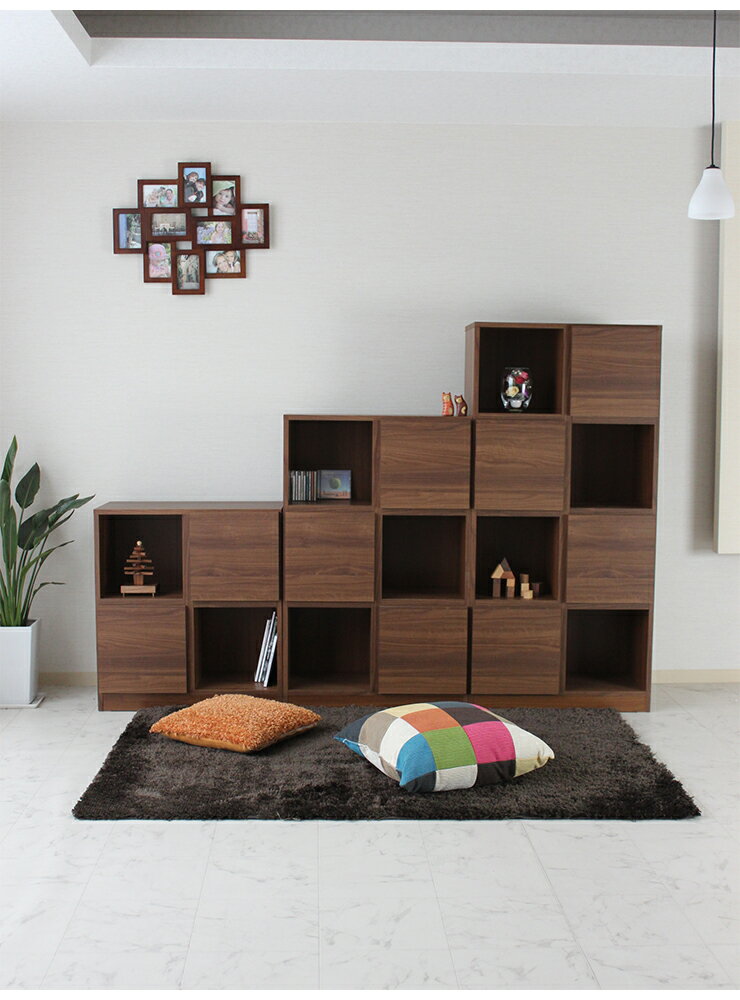 キャビネット 扉 オープンラック 幅75cm 奥行40cm 3段 【国産 完成品 大川家具】 収納 日本製 おしゃれ ラック(代引不可)【送料無料】 [2]