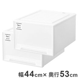 天馬 フィッツクローゼット ワイド2個セット L-53 ホワイト Fits 衣類収納 収納ケース チェスト クローゼット収納 押し入れ収納 押入れ収納 tenma 幅44cm 奥行53cm 高さ30cm(代引不可)【送料無料】