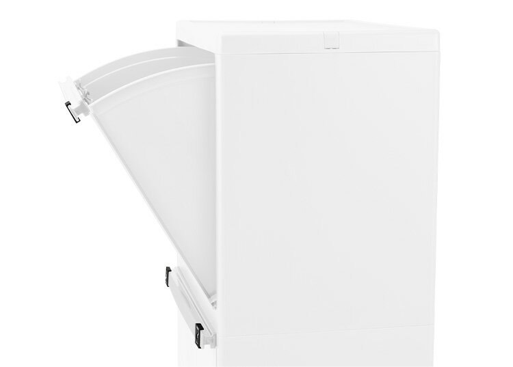 天馬 whiterush ホワイトラッシュ 多段分別ごみ箱 50L 幅35cm 奥行27cm 高さ100cm 日本製 多段 2段 分別 ゴミ箱 ごみ箱 ダストボックス キャスター付き 袋掛け付き フック付き 分別タグ付き WR-3522(代引不可)【送料無料】