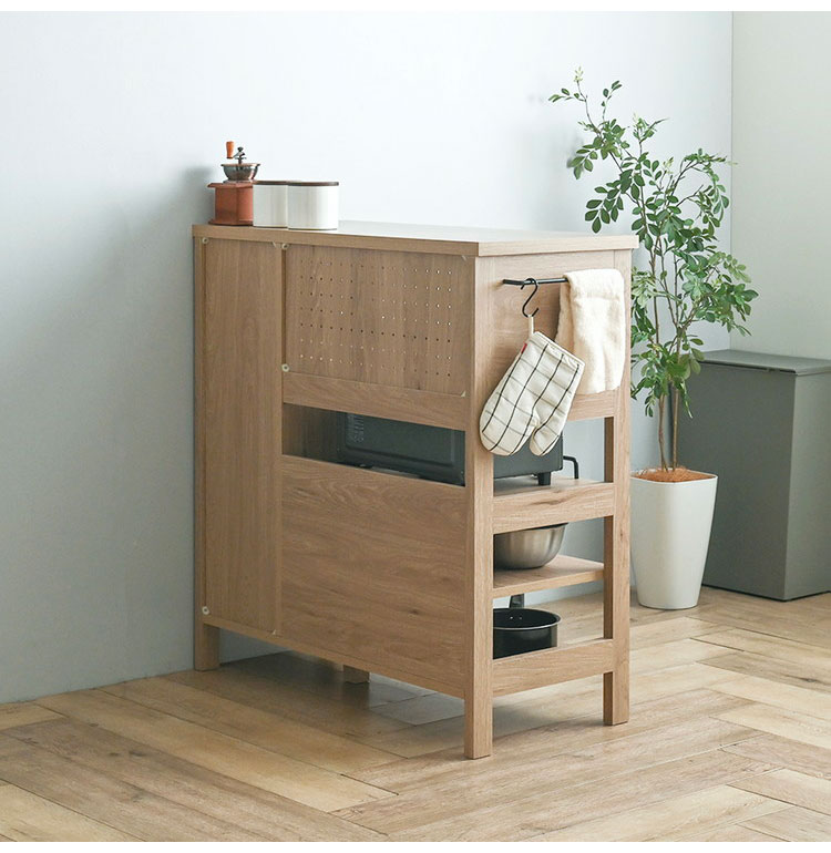 レンジ台 北欧 白 おしゃれ レンジボード グレーナチュラル キッチンボード ロータイプ カウンタータイプ 食器棚 キッチンカウンター 棚 キッチン収納 キッチン収納棚 作業台 奥行40【送料無料】