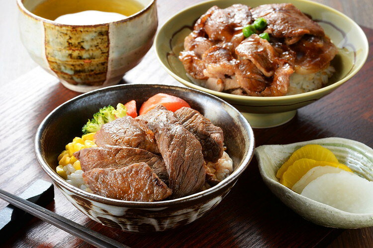 敬老の日 北海道 札幌バルナバフーズ 北海道産牛ステーキ丼&豚丼 ギフト 産直 ご当...