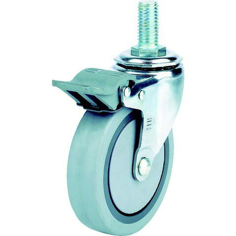 SAMSONG 静音エラストマーキャスター 自在SP付 100mm TP374025MIRTGSWB(代引不可)