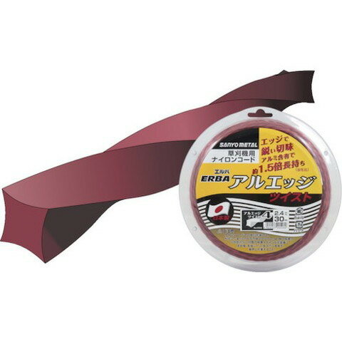 【商品詳細】●安心安全の日本製です。●アルミの粉を含有し従来より約1.5倍長持ちです。（当社比）●特に表面積が大きく耐久性に優れる4シリーズです。●よじることで角を増やしており草の掛かりが良いです。●硬い草や草が密集する場所に。●コード太さ(mm)：2.4●コード長さ(m)：30●コード径(mm)；2.4●安心安全の日本製材質／仕上●ナイロン6・66、アルミ粉JANコード 4984037005060【代引きについて】こちらの商品は、代引きでの出荷は受け付けておりません。【送料について】北海道、沖縄、離島は送料を頂きます。