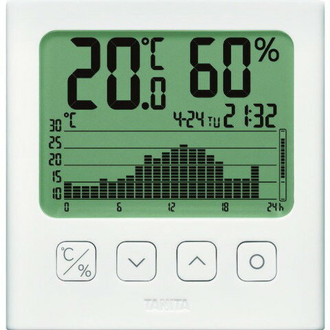 TANITA グラフ付キデジタル温湿度計 白色 TT581(代引不可)【送料無料】